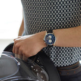 Hugo Boss Jet Blue Dial Black Leather Strap Watch for Men - 1513283 Authentic Buy Shop Now