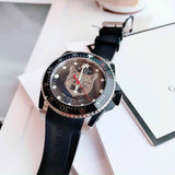 Gucci Dive Feline Black Dial Black Rubber Strap Watch For Men - YA136323 Authentic Buy Shop Now