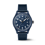 IWC Pilot’s Watch Automatic "Laureus Sport for Good" Edition Blue Dial Blue Nylon Strap Watch for Men - IW328101 Authentic Buy Shop Now