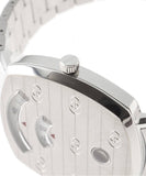 Gucci Grip Quartz Silver Dial Silver Steel Strap Watch For Women - YA157401 Authentic Buy Shop Now