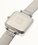 Daniel Wellington Quadro Studio Black Dial Silver Mesh Strap Watch For Women - DW00100522 Authentic Buy Shop Now