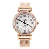 Coach Madison White Dial Rose Gold Mesh Bracelet Watch for Women - 14503398 Authentic Buy Shop Now