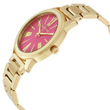 Michael Kors Hartman Quartz Pink Dial Gold Steel Strap Watch For Women - MK3520 Authentic Buy Shop Now