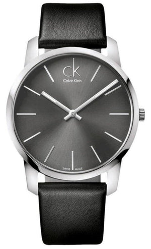 Calvin Klein City Black Dial Black Leather Strap Watch for Men - K2G21107 Authentic Buy Shop Now