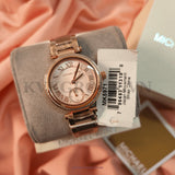 Michael Kors Skylar Quartz Rose Gold Dial Rose Gold Steel Strap Watch For Women - MK5971 Authentic Buy Shop Now