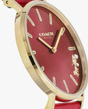 Coach Perry Red Dial Red Leather Strap Watch for Women - 14503852 Authentic Buy Shop Now