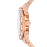Michael Kors Everest Chronograph Black Dial Rose Gold Steel Strap Watch for Women - MK6972 Authentic Buy Shop Now