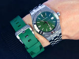 Maurice Lacroix Aikon Automatic Green Dial Silver Steel Strap Watch for Men - AI1807-SS002-630-1 Authentic Buy Shop Now