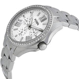 Fossil Cecile Chronograph Silver Dial Silver Steel Strap Watch for Women - AM4481 Authentic Buy Shop Now