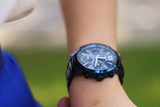 Guess Chronograph Multifunction Blue Dial Blue Steel Strap Watch For Women - W0330L6 Authentic Buy Shop Now