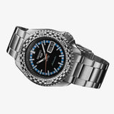 Seiko 5 Sports Checker Flag Special Edition Black Dial Silver Steel Strap Watch For Men - SRPK67K1 Authentic Buy Shop Now
