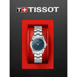 Tissot T Wave II Blue Dial Silver Steel Strap Watch For Women - T112.210.11.046.00 Authentic Buy Shop Now