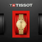 Tissot Everytime Lady Gold Dial Gold Mesh Bracelet Watch for Women - T143.210.33.021.00 Authentic Buy Shop Now