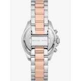 Michael Kors Bradshaw Chronograph White Dial Two Tone Steel Strap Watch For Women - MK7258 Authentic Buy Shop Now