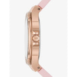 Michael Kors Mini Lennox Three-Hand Rose Gold Dial Pink Silicone Strap Watch For Women - MK7282 Authentic Buy Shop Now