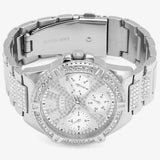 Guess Frontier Diamonds Silver Dial Silver Steel Strap Watch For Women - W1156L1 Authentic Buy Shop Now