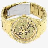 Guess G Twist Diamonds Gold Dial Gold Steel Strap Watch For Women - W1201L2 Authentic Buy Shop Now
