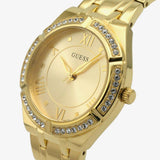 Guess Cosmo Diamonds Gold Dial Gold Steel Strap Watch For Women - GW0033L2 Authentic Buy Shop Now