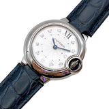 Cartier Ballon Bleu de Cartier Diamonds Silver Dial Black Leather Strap Watch for Women - W4BB0008 Authentic Buy Shop Now