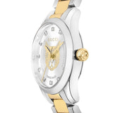 Gucci G Timeless Quartz Diamonds Silver Dial Two Tone Steel Strap Watch For Women - YA1265016 Authentic Buy Shop Now