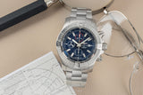 Breitling Super Avenger Chronograph 48 Black Dial Silver Steel Strap Watch for Men - A13375101B1A1 Authentic Buy Shop Now