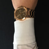 Burberry The City Grey Dial Rose Gold Steel Strap Unisex Watch - BU9754 Authentic Buy Shop Now