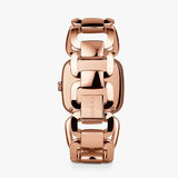 Gucci G Gucci Diamonds Black Dial Rose Gold Steel Strap Watch For Women - YA125409 Authentic Buy Shop Now
