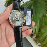 Tommy Hilfiger Oliver Analog Silver Dial Black Leather Strap Watch for Men - 1791305 Authentic Buy Shop Now