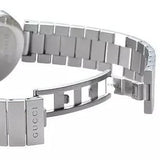 Gucci G Interlocking Black Dial Silver Steel Strap Watch For Women - YA133307 Authentic Buy Shop Now