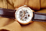 Fossil Townsman Automatic Skeleton White Dial Brown Leather Strap Watch for Men - ME3078 Authentic Buy Shop Now