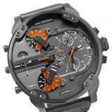 Diesel Mr Daddy 2.0 Chronograph Grey Dial Grey Steel Strap Watch For Men - DZ7315 Authentic Buy Shop Now