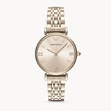 Emporio Armani T-Bar Gianni Rose Gold Dial Rose Gold Steel Strap Watch For Women - AR11059 Authentic Buy Shop Now