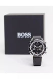 Hugo Boss Chronograph Black Dial Black Leather Strap Watch for Men - 1513864 Authentic Buy Shop Now