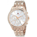 Tommy Hilfiger Ari Diamonds Silver Dial Rose Gold Steel Strap Watch for Women - 1781978 Authentic Buy Shop Now