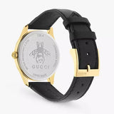 Gucci G-Timeless Mother of Pearl Dial Black Leather Strap Watch For Women - YA1264044 Authentic Buy Shop Now