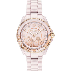 Coach Preston Pink Dial Pink Steel Strap Watch for Women - 14503465 Authentic Buy Shop Now