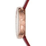 Emporio Armani Rosa Two Hand White Dial Red Leather Strap Watch For Women - AR11357 Authentic Buy Shop Now