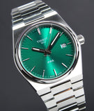 Tissot PRX Quartz Green Dial Steel Silver Steel Strap Watch for Men - T137.410.11.081.00 Authentic Buy Shop Now
