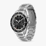 Hugo Boss Santiago Black Dial Silver Steel Strap Watch for Men - 1513862 Authentic Buy Shop Now