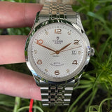 Tudor 1926 Automatic Diamonds Silver Dial Silver Steel Strap Watch for Men - M91650-0003 Authentic Buy Shop Now