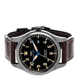 IWC Pilot's Watch Mark XVIII 40mm Black Dial Brown Leather Strap Watch for Men - IW327006 Authentic Buy Shop Now