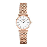 Longines La Grande Classique White Dial Rose Gold Mesh Bracelet Watch for Women - L4.209.1.91.8 Authentic Buy Shop Now
