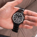 Guess Edge Chronograph Black Dial Black Steel Strap Watch For Men - GW0539G3 Authentic Buy Shop Now