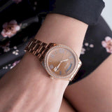 Guess Luna Diamonds Rose Gold Dial Rose Gold Steel Strap Watch for Women - GW0307L3 Authentic Buy Shop Now