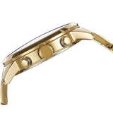 Guess Sunrise Chronograph Gold Dial Gold Steel Strap Watch For Women - W0330L1 Authentic Buy Shop Now