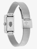Gucci G Frame Quartz Diamonds Green & Red Mother of Pearl Dial Silver Mesh Bracelet Watch For Women - YA147510 Authentic Buy Shop Now