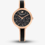 Swarovski Crystalline Delight Black Dial Two Tone Steel Strap Watch for Women - 5580530 Authentic Buy Shop Now