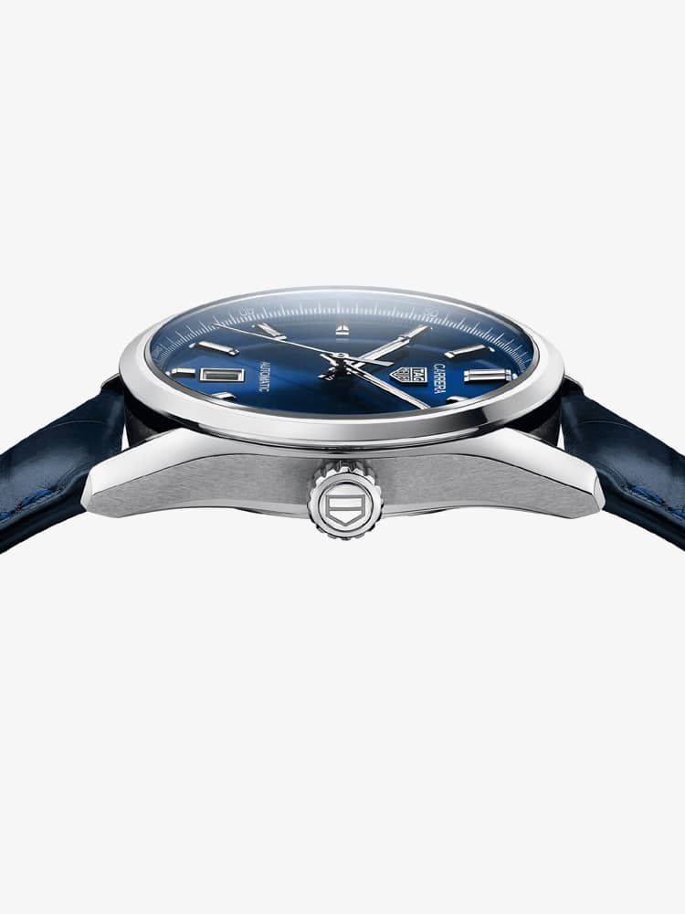 Tag Heuer Carrera Date Blue Dial Blue Leather Strap Watch for Men - WBN2112.FC6504 Authentic Buy Shop Now