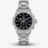 Tag Heuer Aquaracer Chronograph Black Dial Silver Steel Strap Watch for Men - CAY1110.BA0927 Authentic Buy Shop Now