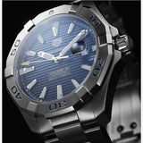 Tag Heuer Aquaracer Calibre 5 Automatic Blue Dial Silver Steel Strap Watch for Men - WAY2012.BA0927 Authentic Buy Shop Now